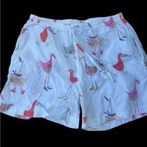 Cute Drawstring Shorts With Birds Size Small❤️